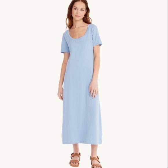 J. Crew Dresses & Skirts - J. Crew Short Sleeve Knit Midi Dress In Blue Medium